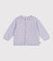 Cardigan in maglia di cotone tinta unita neonato viola PARME