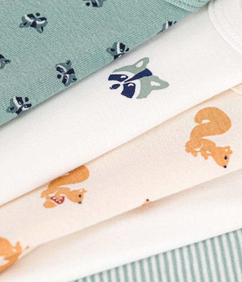 Confezione da 5 body beb&egrave; a maniche lunghe in cotone multicolore