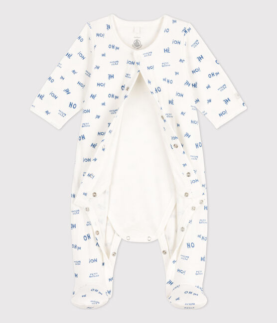 Bodyjama Heho in tubique per neonato bianco MARSHMALLOW/ CREPUSCULE
