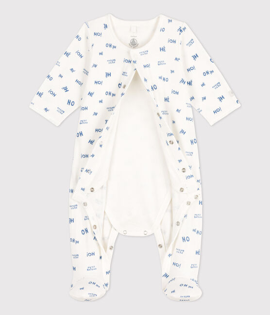 Bodyjama Heho in tubique per neonato bianco MARSHMALLOW/ CREPUSCULE