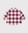 Camicia in flanella a quadri neonato marrone/beige