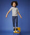 T-shirt maniche corte in jersey bambino bianco MARSHMALLOW/blu SMOKING