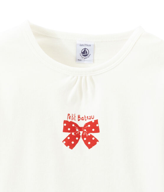 Pigiama per bambina rosso TERKUIT/bianco MARSHMALLOW