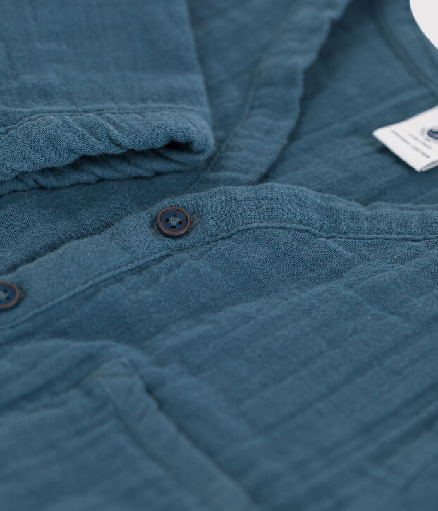 Cardigan in garza di cotone per neonati grigio