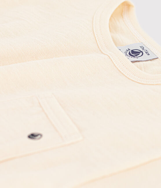 T-shirt a maniche corte bebè in jersey fiammato ecru AVALANCHE