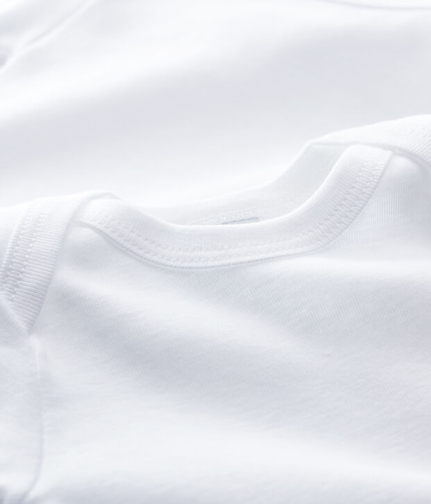 Confezione da 2 body bianchi manica corta beb&egrave; multicolore