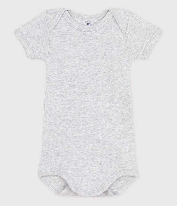 Body manica corta beb&egrave; bambina grigio