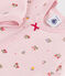 Pigiama in ciniglia con stampa a fiori neonato rosa JOLI/bianco MULTICO