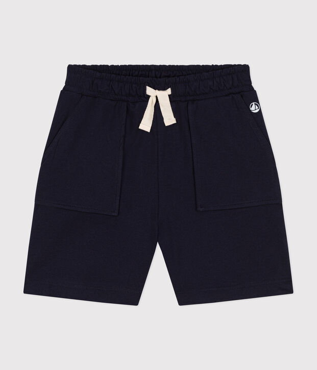 Shorts in cotone bambino blu