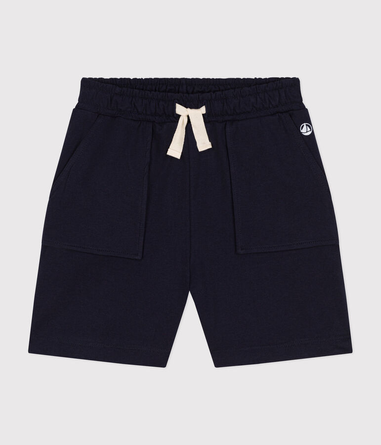 Shorts in cotone bambino blu