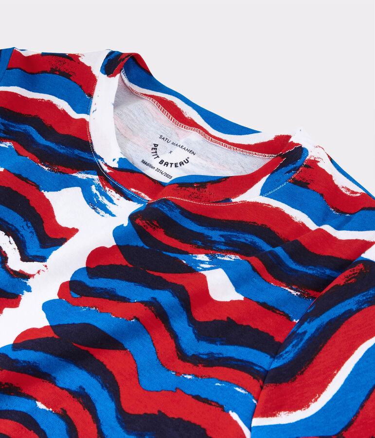 T-shirt riedizione Hy&egrave;res donna bianco ECUME/bianco MULTICO