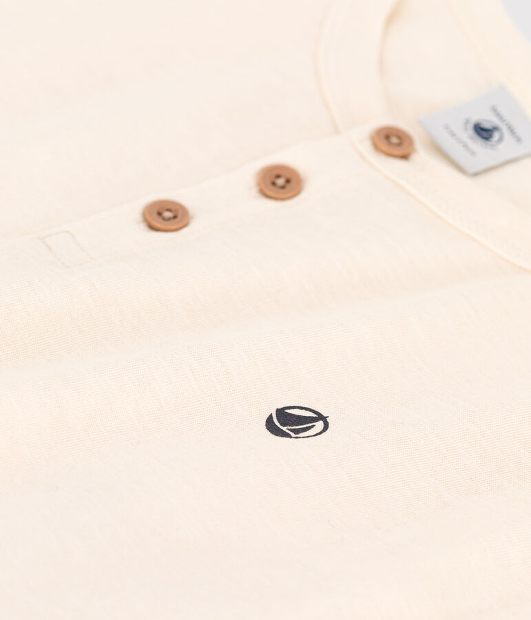 T-shirt  maniche corte in cotone bambino ecru AVALANCHE