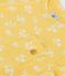 Abito bambina a maniche corte in cotone giallo ORGE/bianco MARSHMALLOW