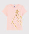 T-shirt a maniche corte in cotone bambina rosa MINOIS