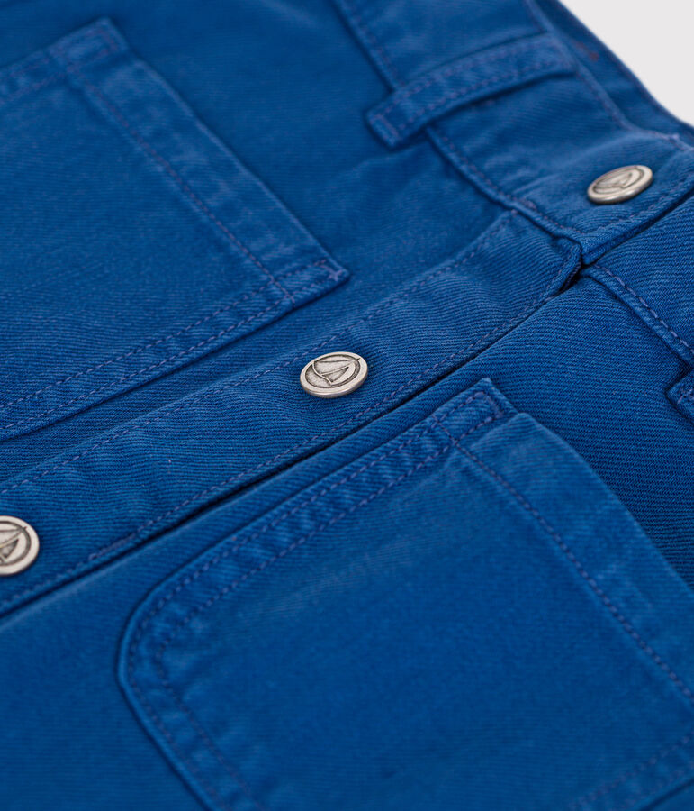 Gonna in denim bambina blu