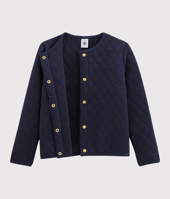 Cardigan bambina in tubique blu SMOKING