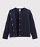 Cardigan bambina in tubique blu SMOKING