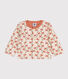 Cardigan in tubique trapuntato con stampa per bebè