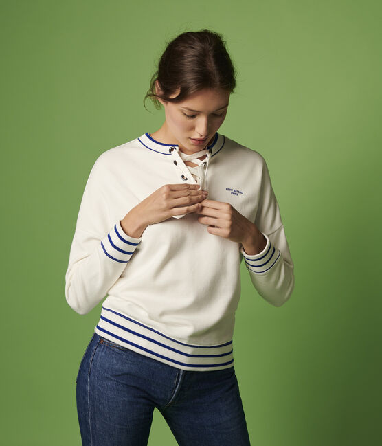 Felpa in molleton Donna bianco MARSHMALLOW
