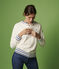 Felpa in molleton Donna bianco MARSHMALLOW