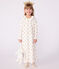 Camicia da notte travestimento bambina in ciniglia con stampa a cuori dorati ecru MILK+DORE