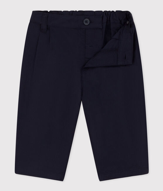Pantaloni bebè in adorabile tessuto serge  blu SMOKING