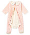 Bodygiama stampato in ciniglia per bebé femmina bianco MARSHMALLOW/rosa JOLI