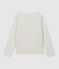 T-shirt bambina a maniche lunghe in cotone beige MONTELIMAR CHINE