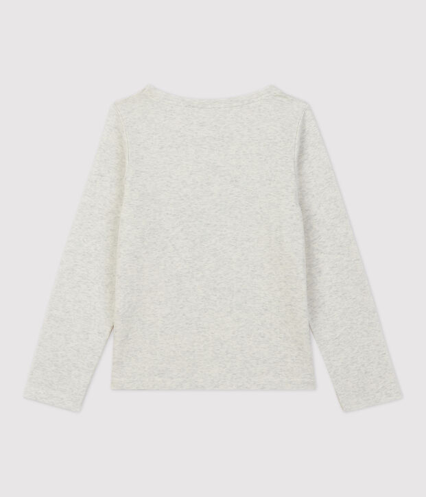 T-shirt bambina a maniche lunghe in cotone MONTELIMAR CHINE