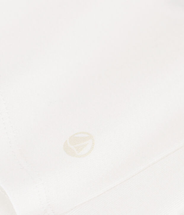 T-shirt Iconica a maniche lunghe a coste tinta unita donna bianco