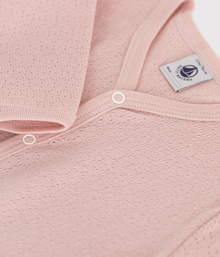 Pigiama beb&egrave; senza piedi in cotone rosa