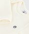 Body a maniche lunghe in lana e cotone neonato ECRU 08163