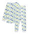 Pigiama bambino in molleton bianco/multicolore