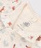 Tutina pigiama in ciniglia biologica con stampa beige MONTELIMAR/grigio MARSHMALLOW