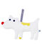 Doudou porta ciuccio bebé maschio in spugna bouclette bianco MARSHMALLOW