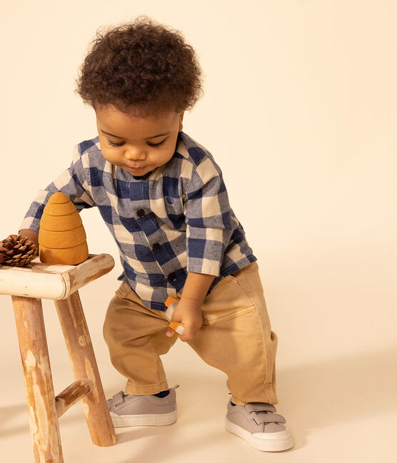 Pantaloni in denim colorato per bebè beige TOURONE