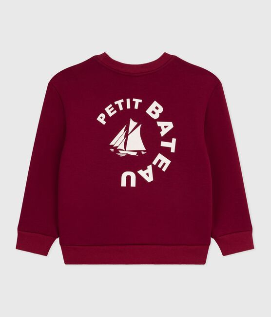 Felpa in cotone tinta unita bambino AMARANTE