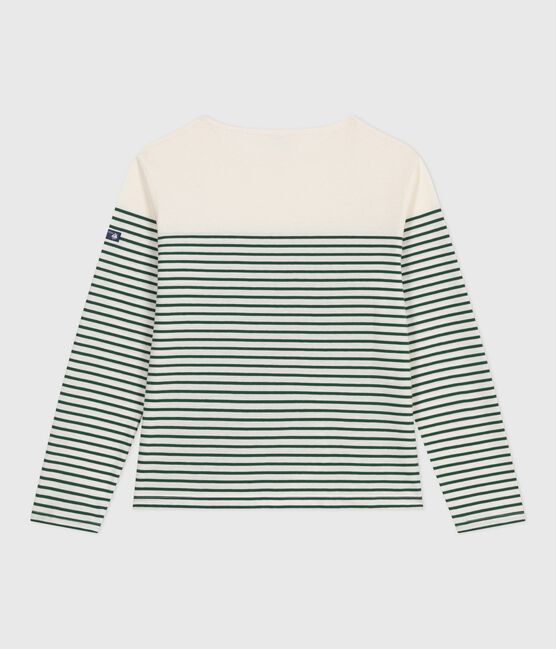 T-shirt marinière in cotone Donna verde MILK/ WILLOW