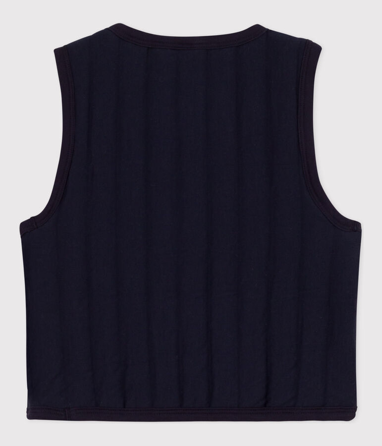 Gilet senza maniche in tubique bambino unisex blu