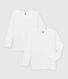 Confezione da 2 t-shirt bianche a manica lunga bambina