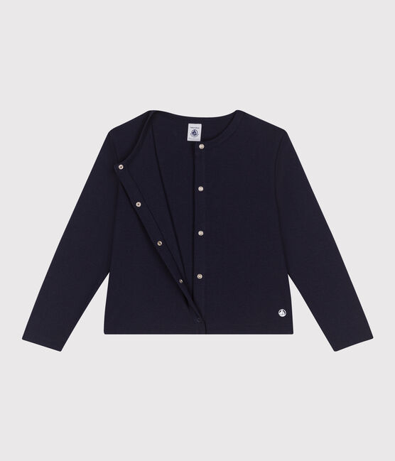 Cardigan in cotone tinta unita bambino blu SMOKING