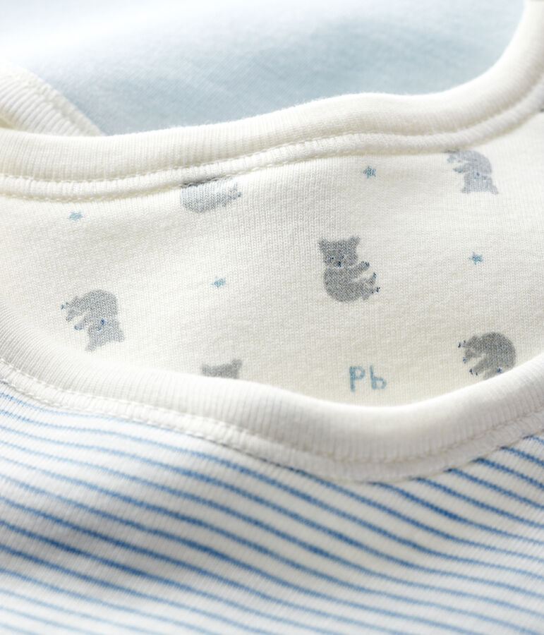 Confezione da 3 bavaglini neonato a coste variante 2