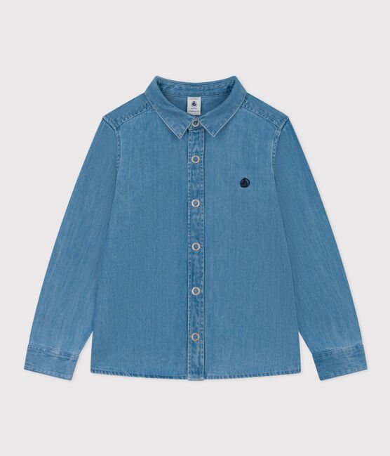 Camicia bambino in denim leggero blu DENIM CLAIR