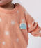 Felpa in spugna di cotone con soli stampati neonato arancione ABRICOT/ MARSHMALLOW