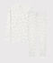 Pigiama snugfit bambina a stelle con paillette in cotone bianco MARSHMALLOW/bianco MULTICO