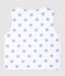 Cardigan smanicato double face fantasia a stelle bebè a costine bianco ECUME/grigio MISTIGRI