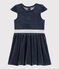 Abito manica corta bambina blu SMOKING