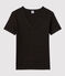 T-shirt L'ICONIQUE scollo a V in cotone bio donna grigio CITY CHINE
