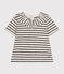 Blusa bebè a maniche corte in jersey bianco AVALANCHE/blu SMOKING