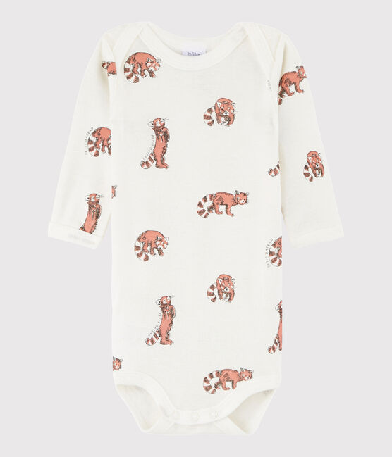 Body manica lunga bebè unisex bianco MARSHMALLOW/bianco MULTICO